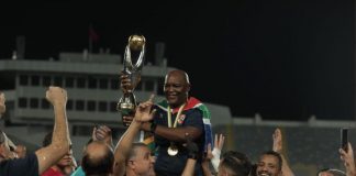 Mzansi’s Al Ahly coach Pitso “Jingles” Mosimane has carved his name in the annals of African football history. Image: Twitter / @AlAhlyEnglish