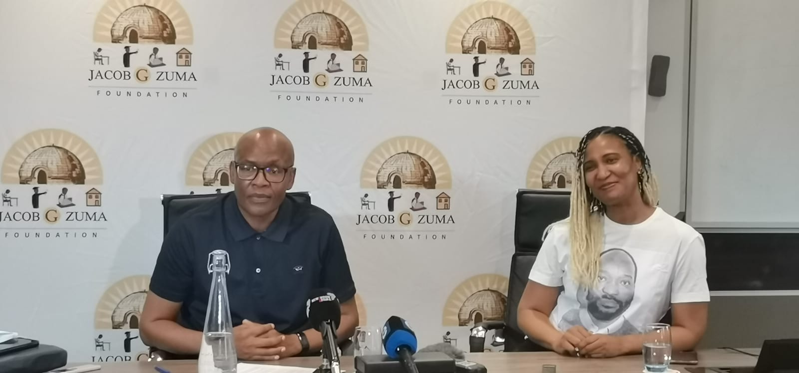 Mzwanele Manyi with Duduzile Zuma at the event.