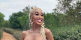 Khanyi who won at the Feather awards.