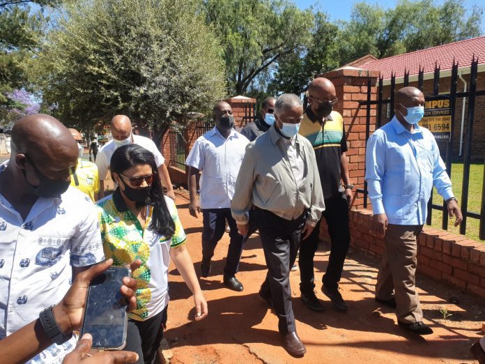 Former President Thabo Mbeki arrives at the Holy Family Colleage in Parktown to cast his vote. The colleage is a stone's throw away from the Thabo Mbeki Foundation. When asked who he is voting for, Mbeki said: 