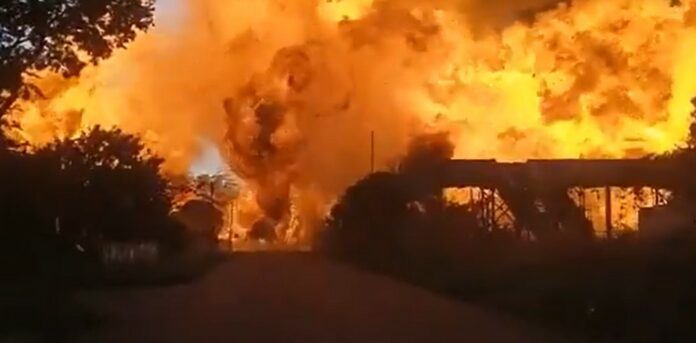 Gas tanker explosion