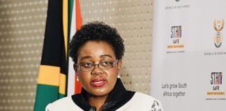 Minister of Human Settlements Mmamoloko Kubayi in Ekurhuleni