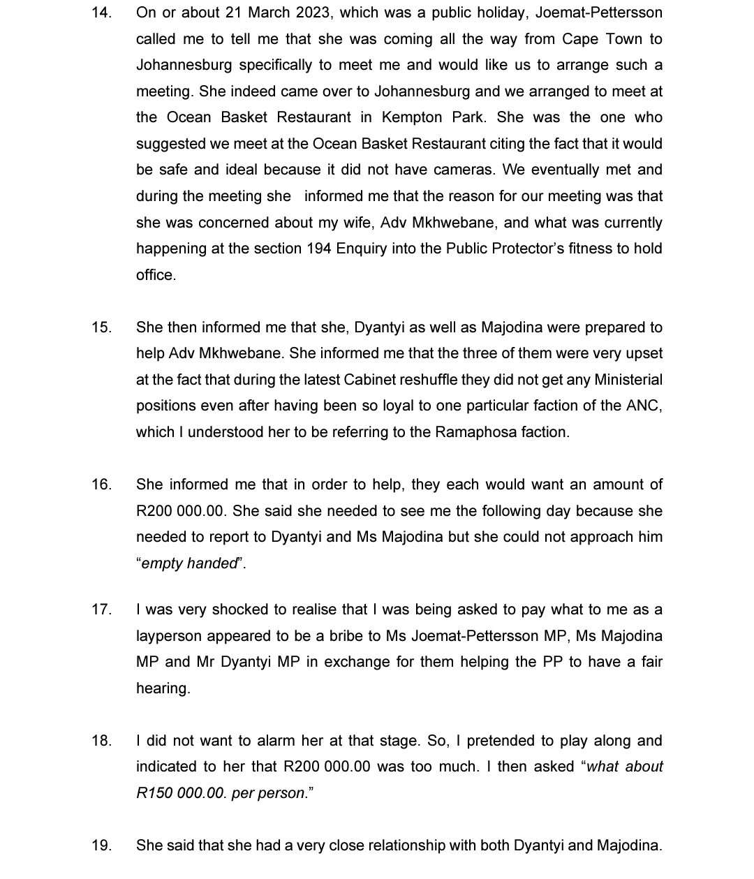 Parliament's Ethics committee