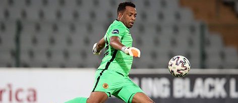JOHANNESBURG, SOUTH AFRICA - NOVEMBER 24: Itumeleng Khune of Kaizer Chiefs during the DStv Premiership match between Swallows and Kaizer Chiefs at Volkswagen Dobsonville Stadium on November 24, 2020 in Johannesburg, South Africa. (Photo by Muzi Ntombela/