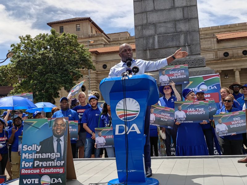 DA Gauteng unveils plans for job creation