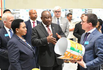 President hails opening of a food processing plant in KZN