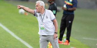 Bafana Bafana coach Hugo Broos handed Orlando Pirates teenage sensation Relebohile Mofokeng his first national team appearance in stoppage time.