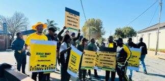 Anything but the DA, say protestors at ANC NEC meeting venue