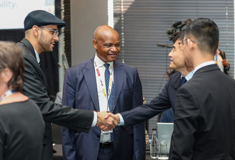Advocate Andy Mothibi, Co- Chairperson of the ACWG (centre) with delegates at the Technical Meeting