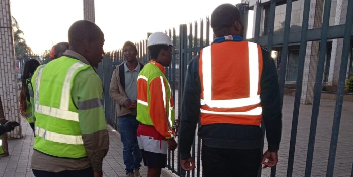Service providers lock department's gate due to non-payment