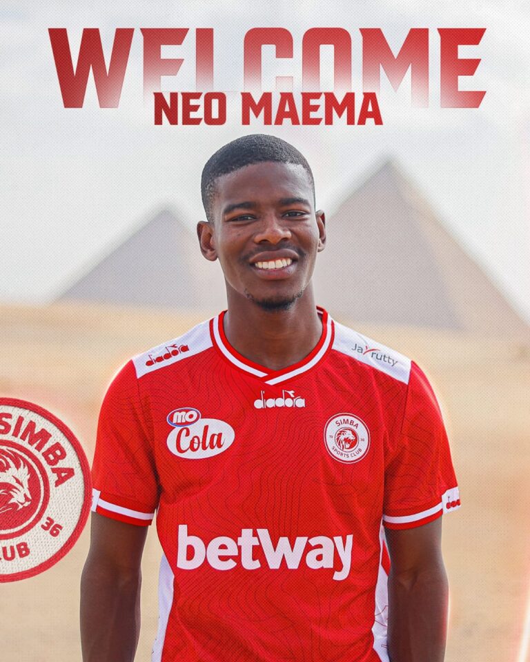 Simba SC confirms the signing of Neo Maema from Sundowns