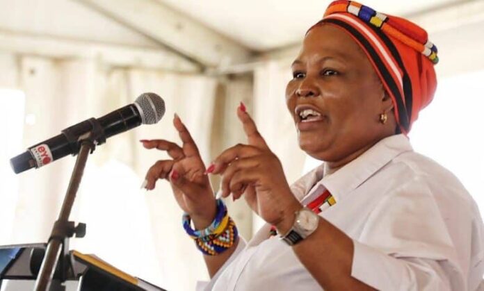 NFP leader and MEC of Socia Development Mbali Shinga preaches unity at the party after attempts to remove her from her job failed