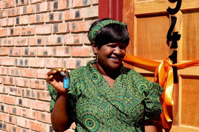 Disebo Moiloa is one of the 42 beneficiaries who was handed a new house by the Free State government on Thursday. /FS Cogta and Human Settlements