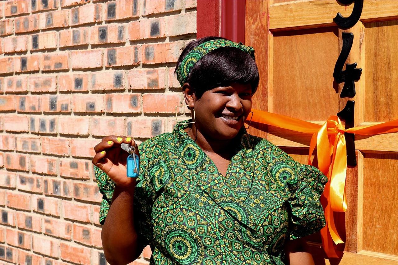 Disebo Moiloa is one of the 42 beneficiaries who was handed a new house by the Free State government on Thursday. /FS Cogta and Human Settlements
