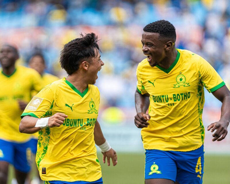 sundowns players celebrating