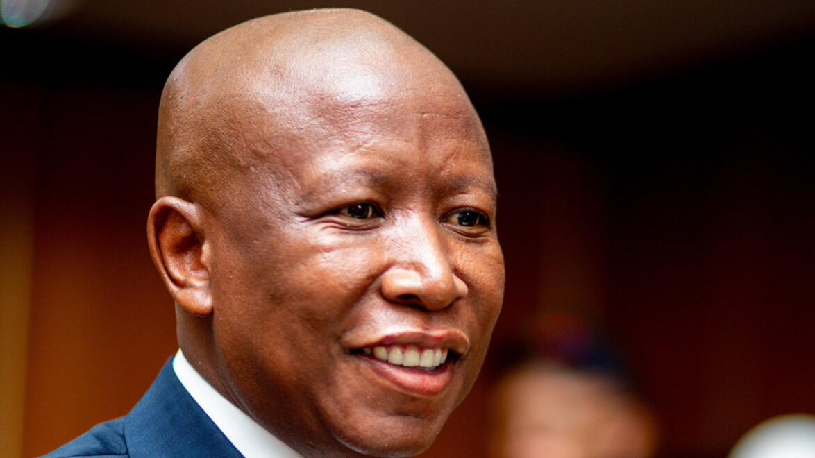EFF leader Julius Malema at the sentencing of his trial in East London.