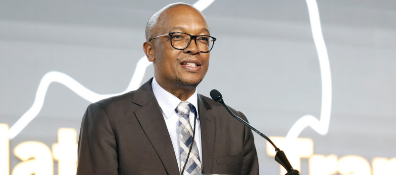 Parks Tau (Minister of Trade and Industry of South Africa) speaks at the Inaugural National Transport Conference on Day 01 at Gallagher Estate on March 16, 2026 in Midrand, South Africa.