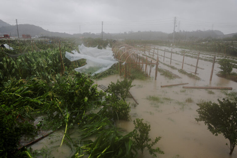Typhoon Bavi batters eastern China, threatens days of heavy rain