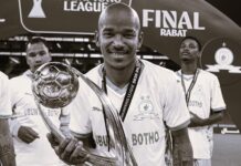 Jayden Adams with the CAF trophy