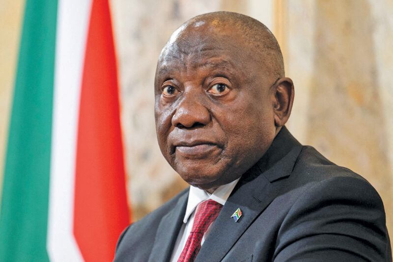 Cyril Ramaphosa looking bemused.