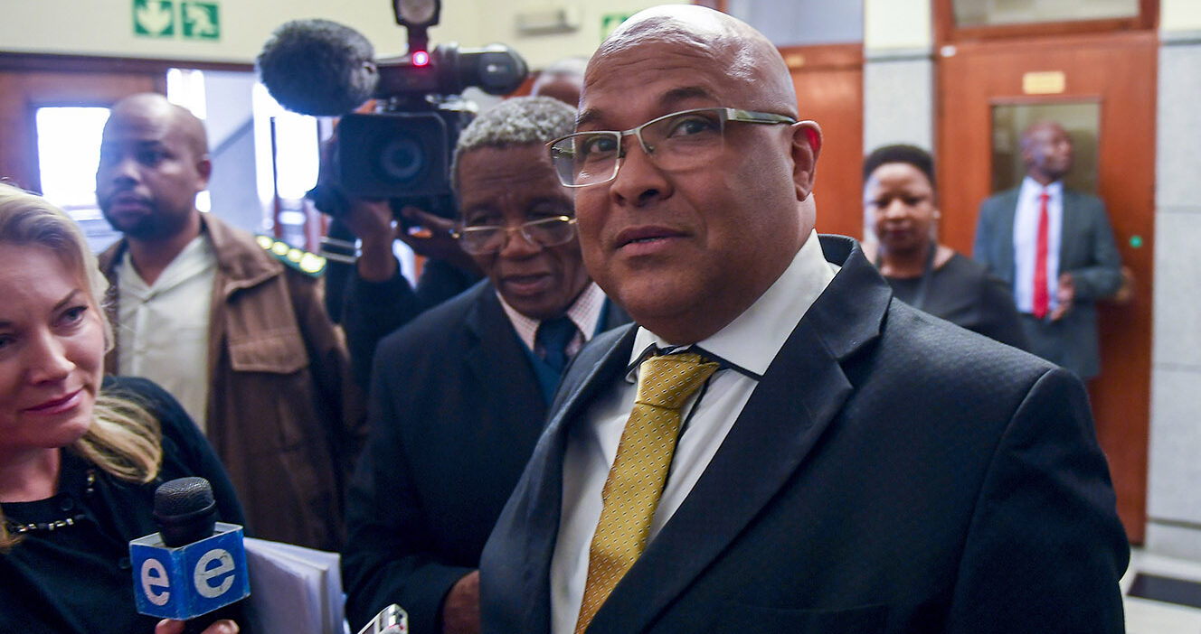 Former Correctional Services Commissioner Arthur Fraser speaking during an appearance in Parliament.
