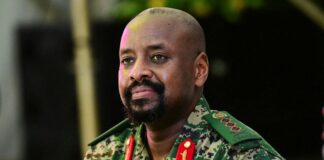 Muhoozi Kainerugaba, son of Uganda's President Yoweri Museveni and leader of the Ugandan army's land forces.