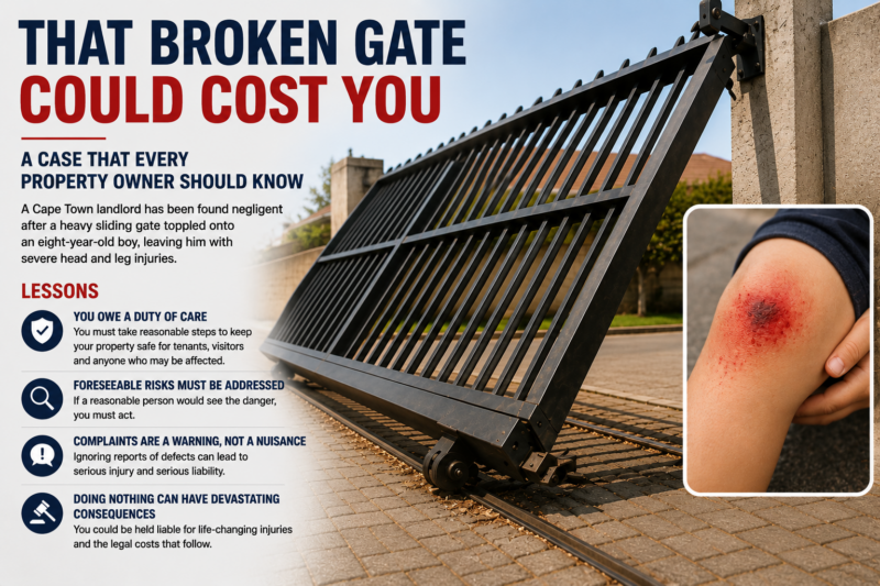 Broken gate.