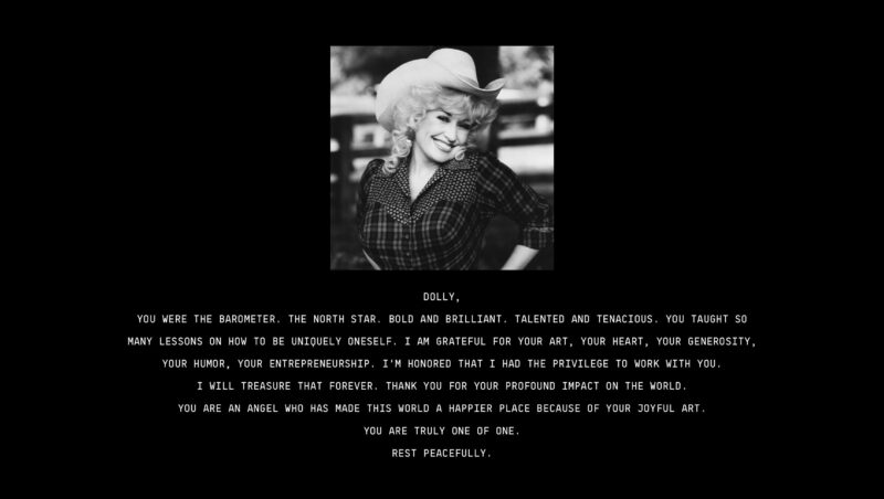 Beyonce's tribute to Dolly Parton