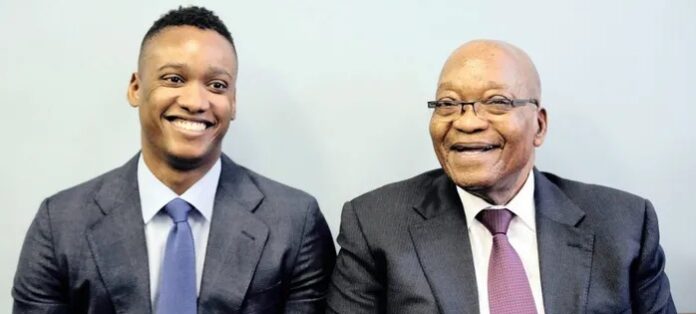 MK Party's new first deputy president, Duduzane Zuma and his father and former president Jacob Zuma, Siphiwe Sibeko/Reuters