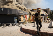 Oscar van Heerden | Ukraine is on Western life support as war drags on Emergency worker stands near a damaged supermarket following a Russian airstrike in Kramatorsk, Ukraine