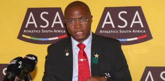 ASA Deputy President John Mathane speaking at a press conference in Johannesburg
