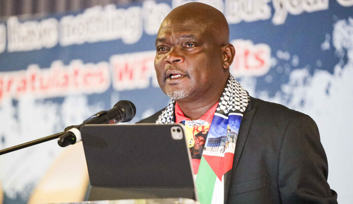 Nehawu president, Mike Shingange.