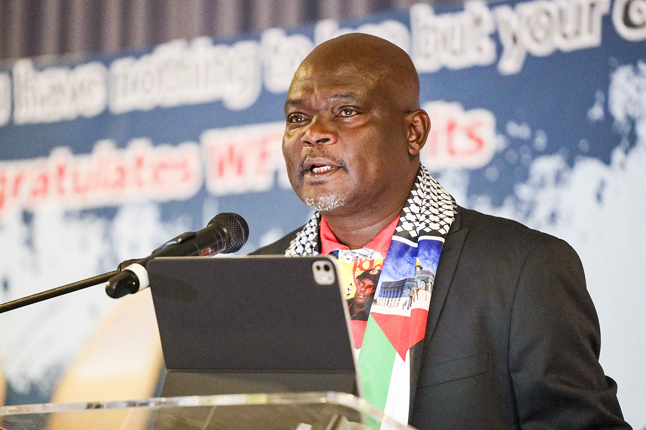 Nehawu president, Mike Shingange.