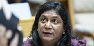 Former Idac head Andrea Johnson appearing before a parliamentary inquiry in Cape Town