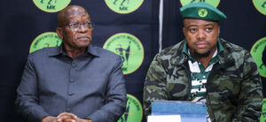 MK Party leader Jacob Zuma and secretary-general Sibonelo Nomvalo