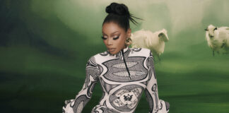Bonang Matheba in a Thebe Magugu garment