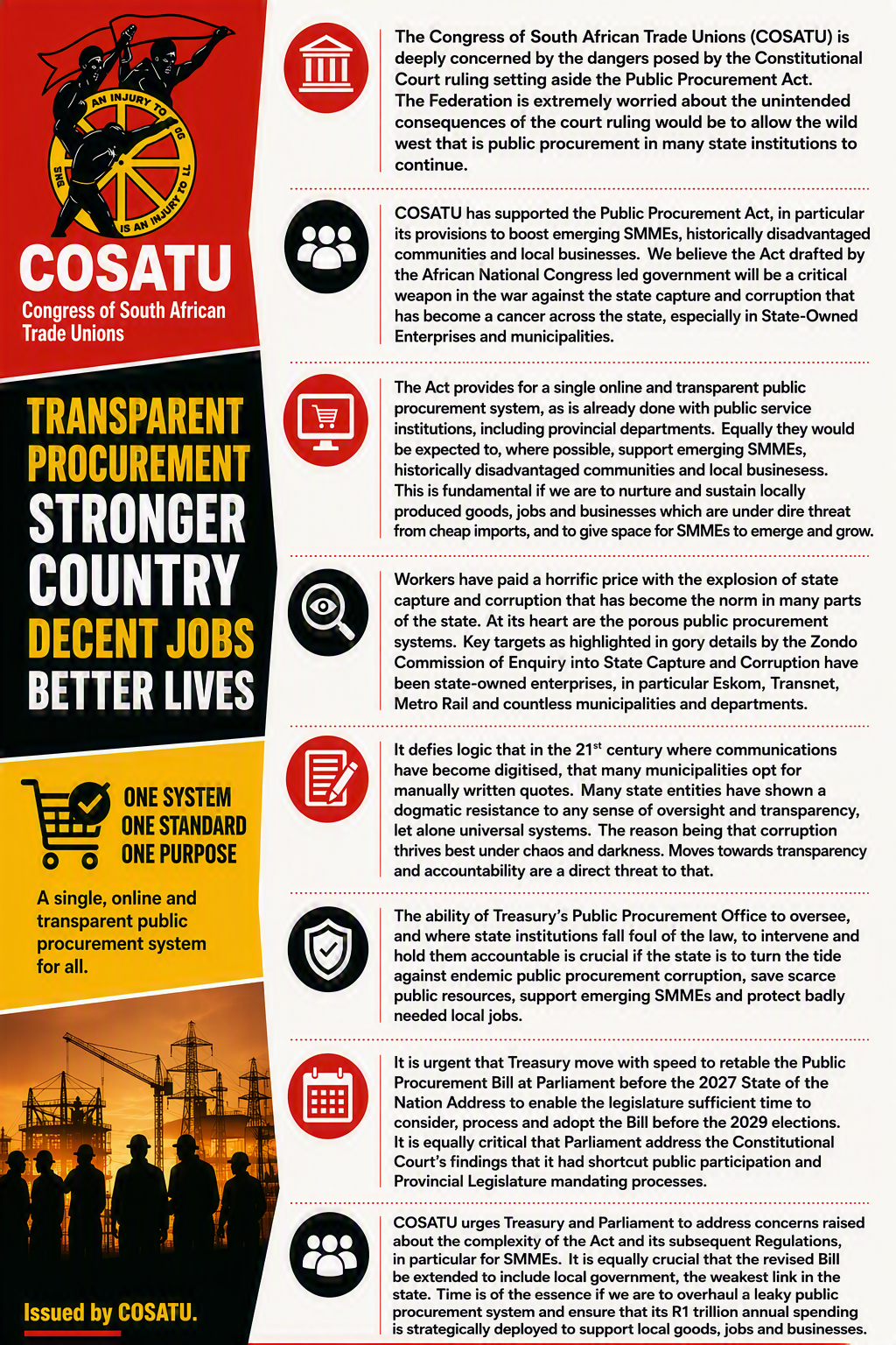 Cosatu responds to Concourt ruling