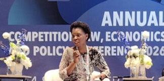 Doris Tshepe addressing delegates