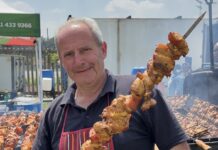 Braai Master Manny Jardim at the World's Biggest Braai at Loftus Versfeld stadium.