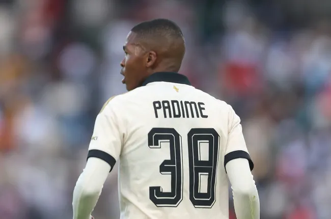 Mpho Padime wears the jersey number 38. previously won by Relebohile Mofokeng.