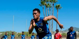 Mthetheleli Mthiyane at Orlando Pirates training.