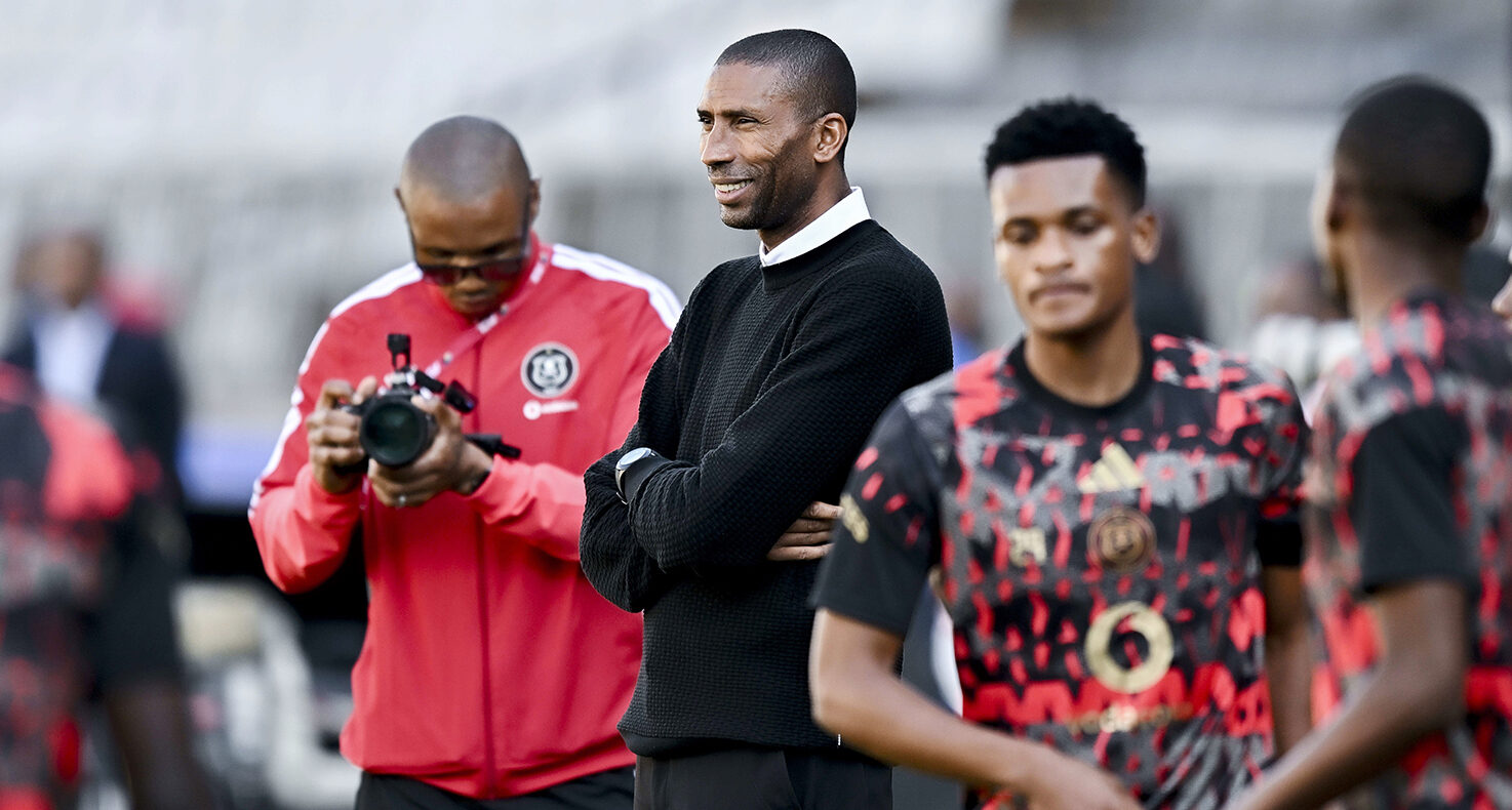 Orlando Pirates coach Abdeslam Ouaddou running the touchline