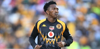 Kaizer Chiefs midfielder Adolf Mtasingwa on the pitch during a match