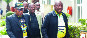 President Cyril Ramaphosa delivering an address