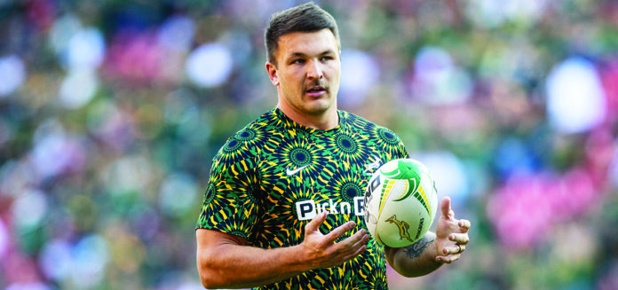 Andre Esterhuizen during a Springboks rugby press conference
