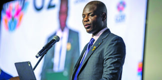 International Relations Minister Ronald Lamola addressing a diplomatic event on SA-US trade and critical minerals
