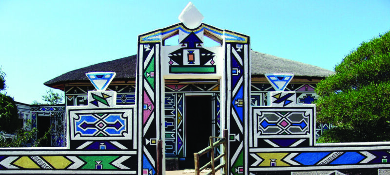 Dilapidated structures at the Botshabelo Ndebele Cultural Village near Middelburg, Mpumalanga