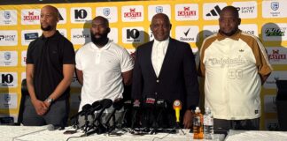 Pitso Mosimane says announcement of new Bafana goalkeeper coach imminent Pitso Mosimane lining up with his new technical team at Safa House.