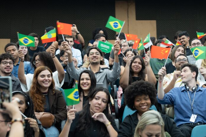People participate in the BRICS Dialogue on Civilizations at Rio de Janeiro State University in Rio de Janeiro, Brazil, June 27, 2025. (Xinhua/Wang Tiancong)