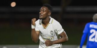 AmaZulu striker Thando Ngwenya in action.